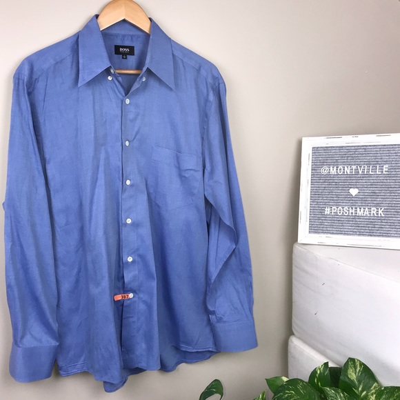 Boss Hugo Boss Blue Button Down Dress Shirt - Picture 2 of 5